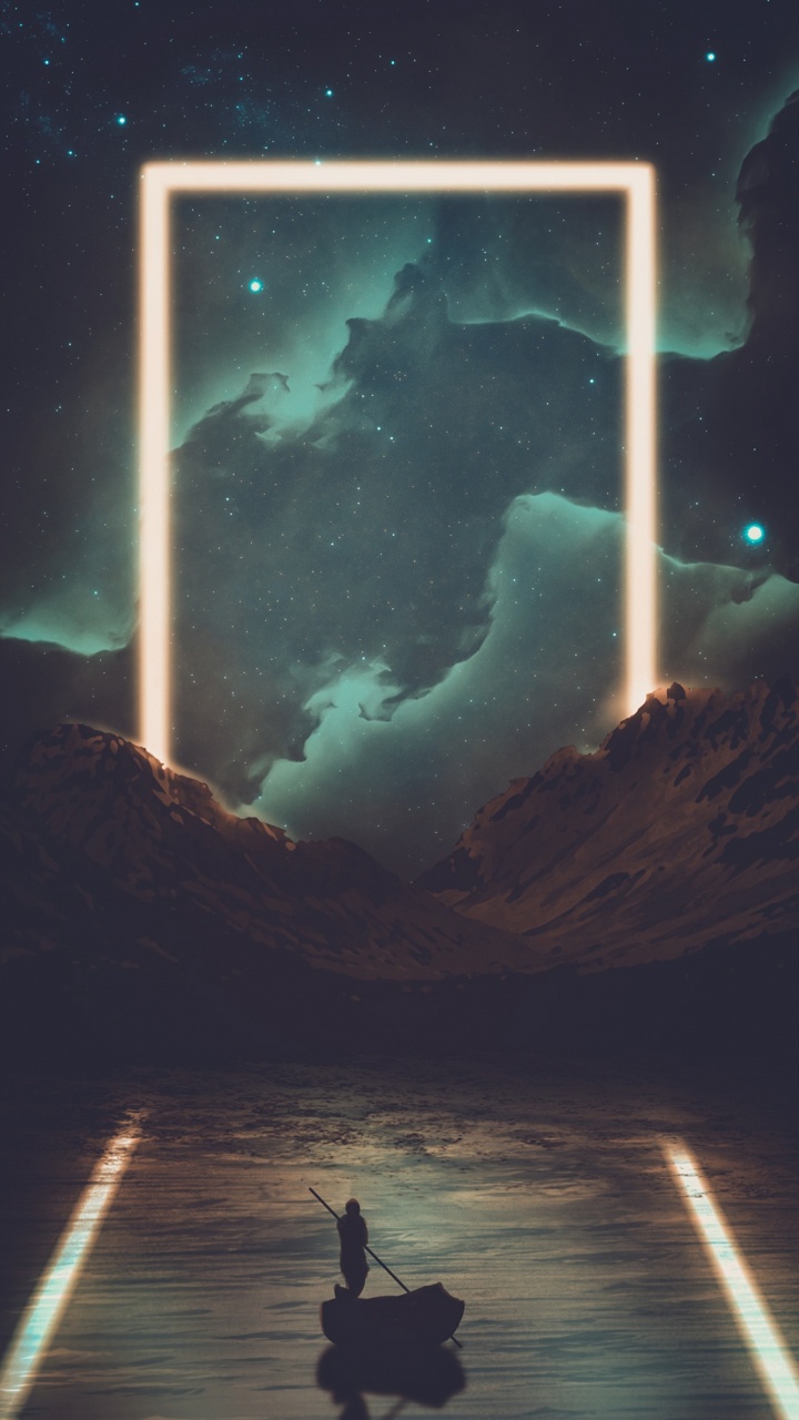 奥罗拉, 午夜, 天空, 气氛, 空间 壁纸 720x1280 允许