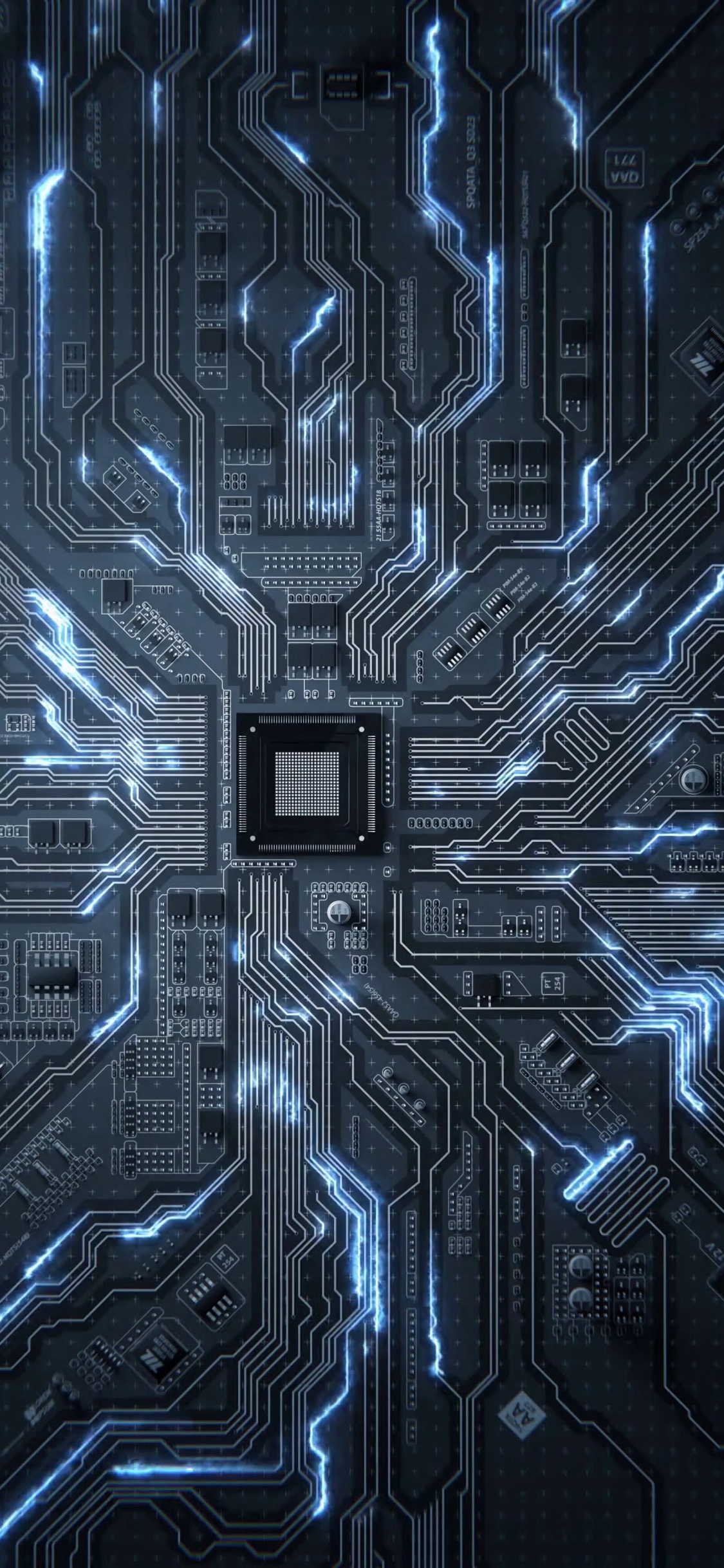 Cpu, 电子, 艺术, 城市设计, 对称 壁纸 1125x2436 允许