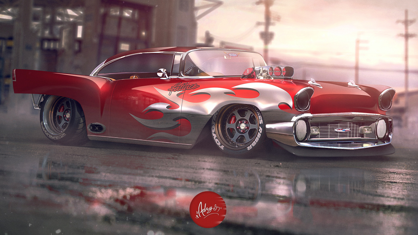 Red and White Porsche 911. Wallpaper in 1366x768 Resolution