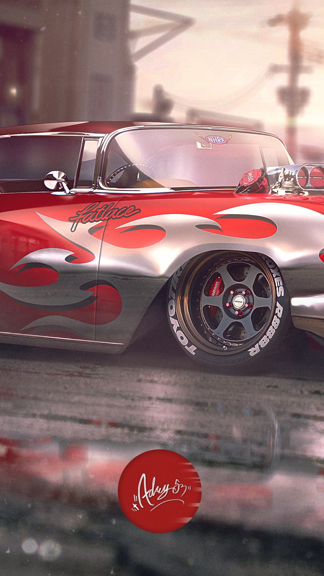 Porsche 911 Rouge et Blanche. Wallpaper in 1080x1920 Resolution