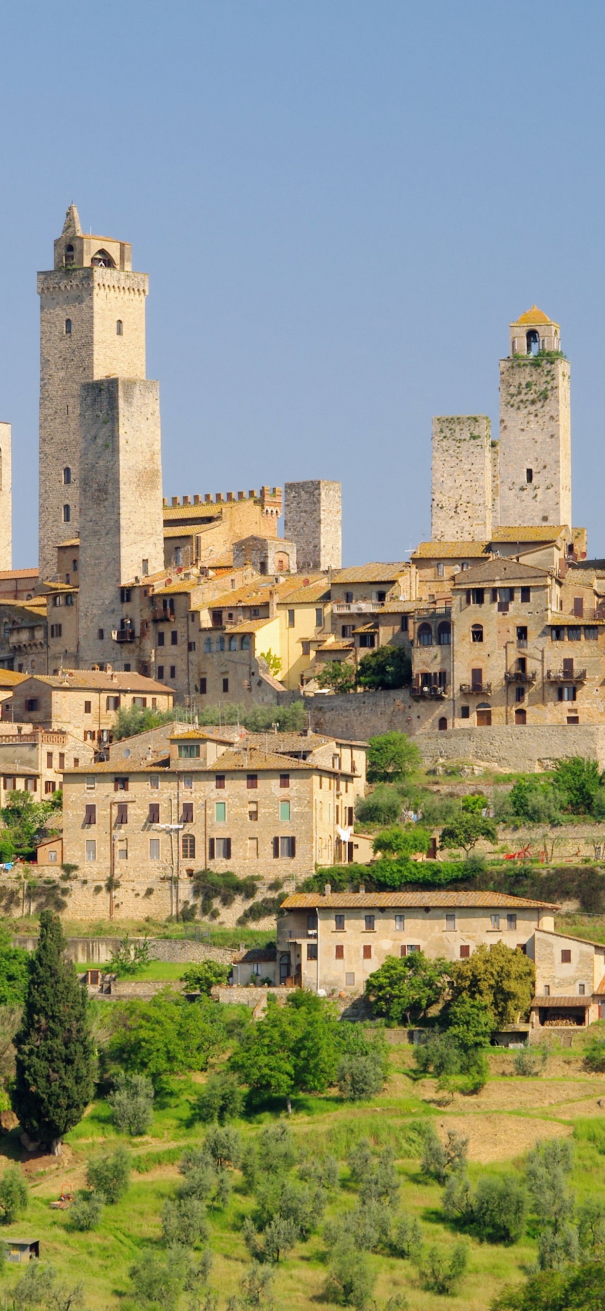 Bâtiment en Béton Brun Près Des Arbres Verts Pendant la Journée. Wallpaper in 1242x2688 Resolution