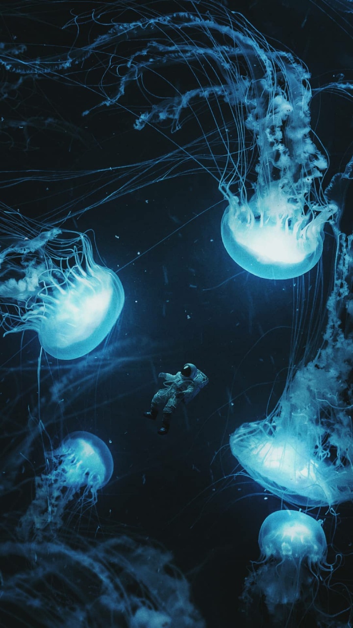 Medusas Melena de Leon, Medusa Azul, Las Medusas, Everpix, Agua. Wallpaper in 720x1280 Resolution