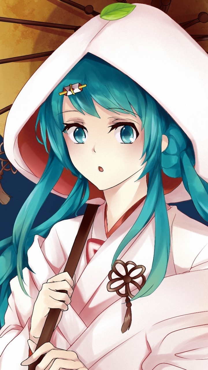 Chica en Camisa Blanca de Manga Larga Personaje de Anime. Wallpaper in 720x1280 Resolution