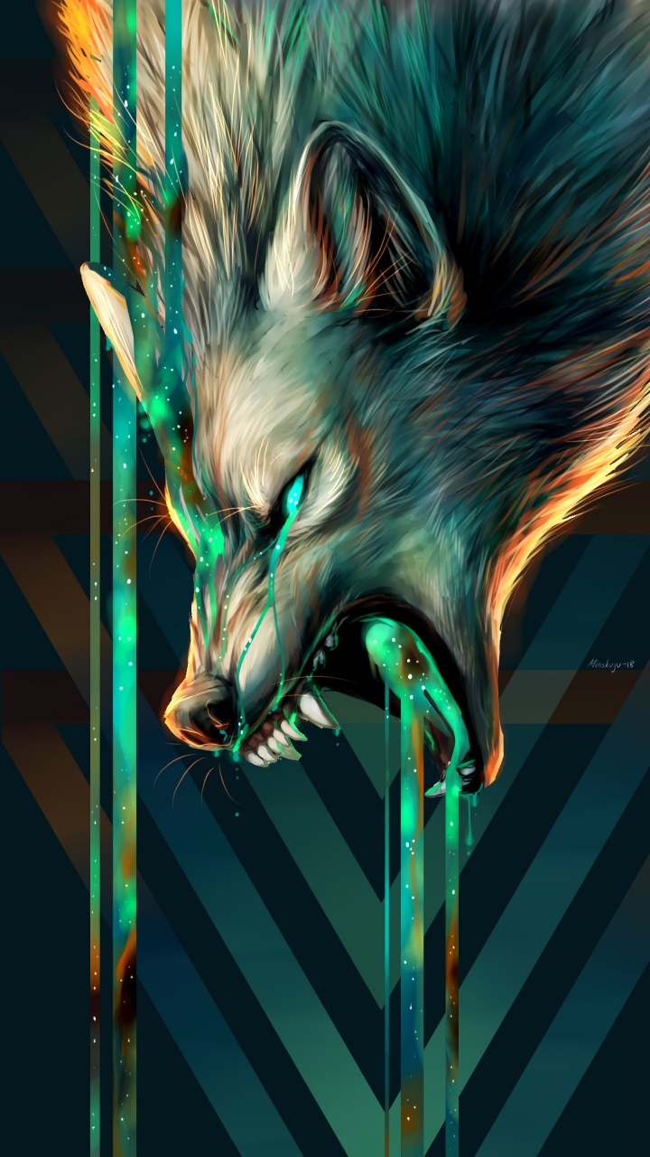 Wolf-Tapete, Kapuzenpulli, Motorola Moto E7 Plus, Fabelwesen, Feder. Wallpaper in 720x1280 Resolution