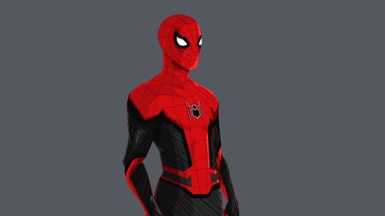 Red and Black Spider Man Illustration. Wallpaper in 1280x720 Resolution