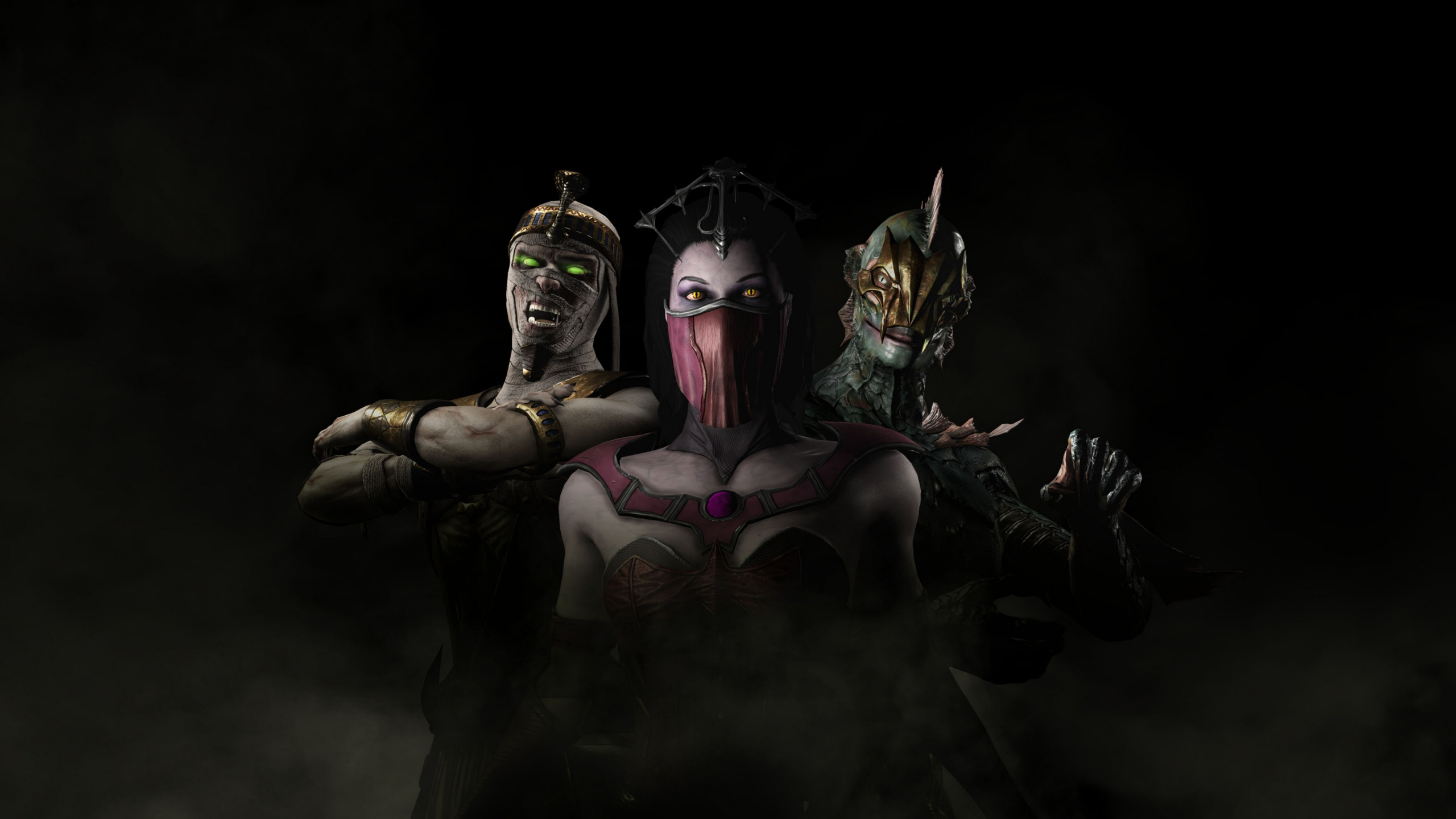 Mortal Kombat x, Mortal Kombat, Ermac, Darkness, Batman. Wallpaper in 2560x1440 Resolution