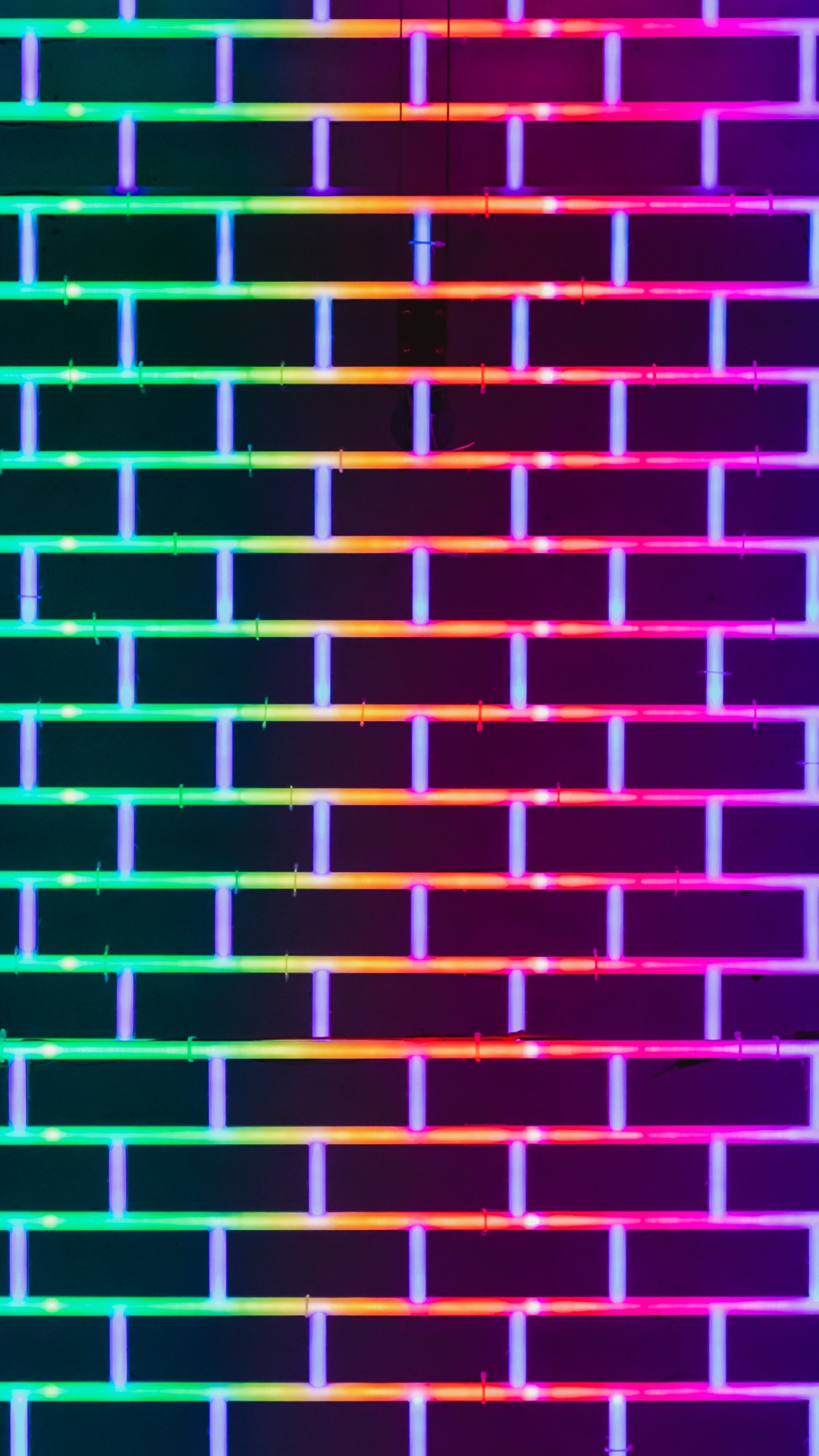砖, 紫色的, 紫罗兰色, 砌砖, 对称 壁纸 1080x1920 允许