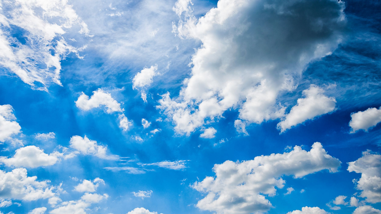 Weiße Wolken Und Blauer Himmel Tagsüber. Wallpaper in 1280x720 Resolution