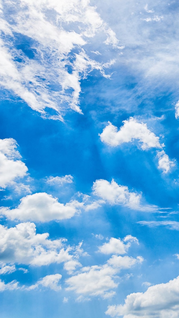 White Clouds and Blue Sky During Daytime. Wallpaper in 720x1280 Resolution