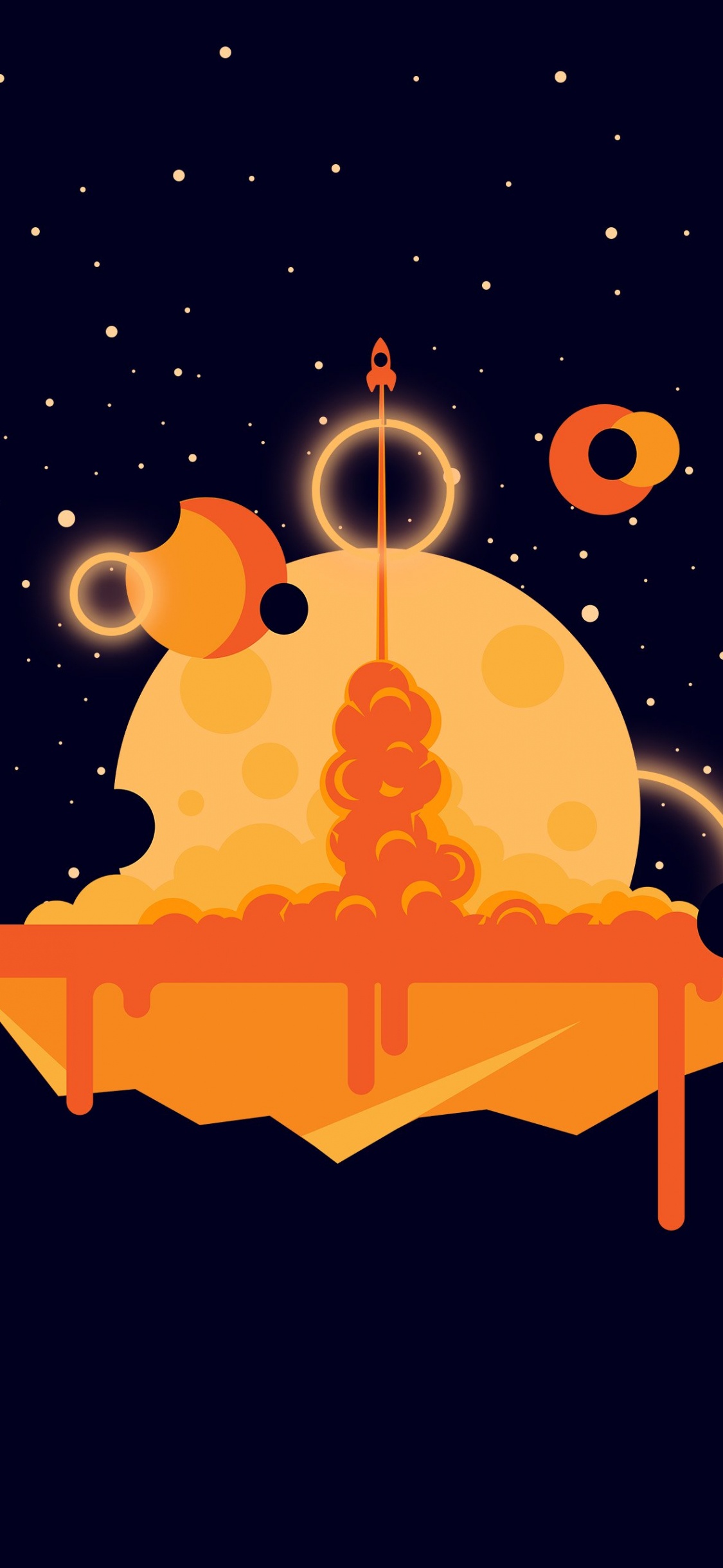 Naranja, Ambiente, Objeto Astronómico, Arte, Gas. Wallpaper in 1125x2436 Resolution