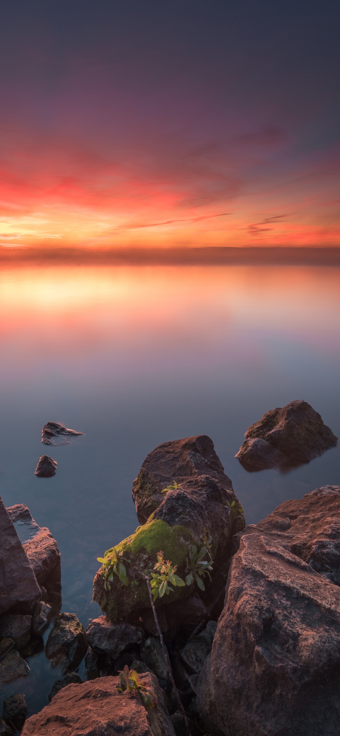 Mer, Chanson, Eau, Atmosphère, Afterglow. Wallpaper in 1125x2436 Resolution