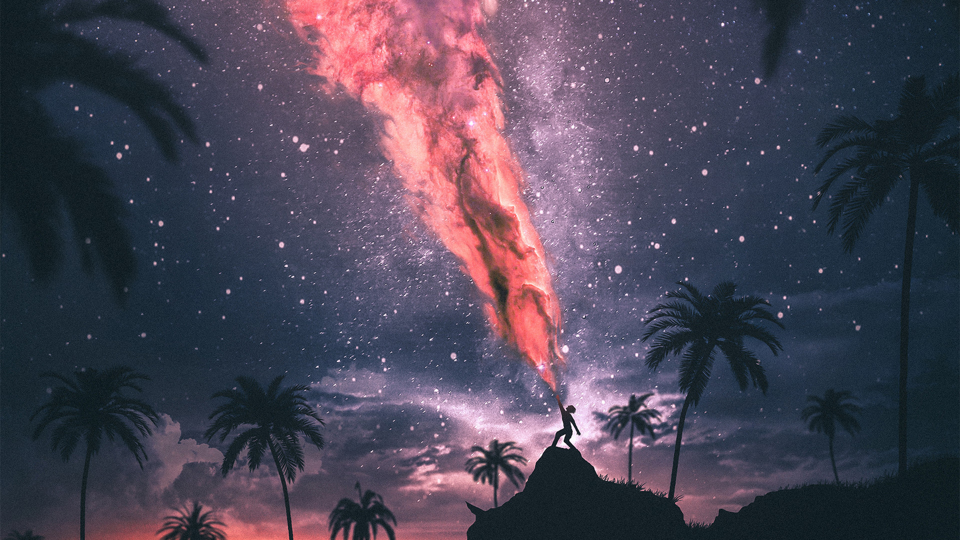 Fireworks Display During Night Time. Wallpaper in 1920x1080 Resolution