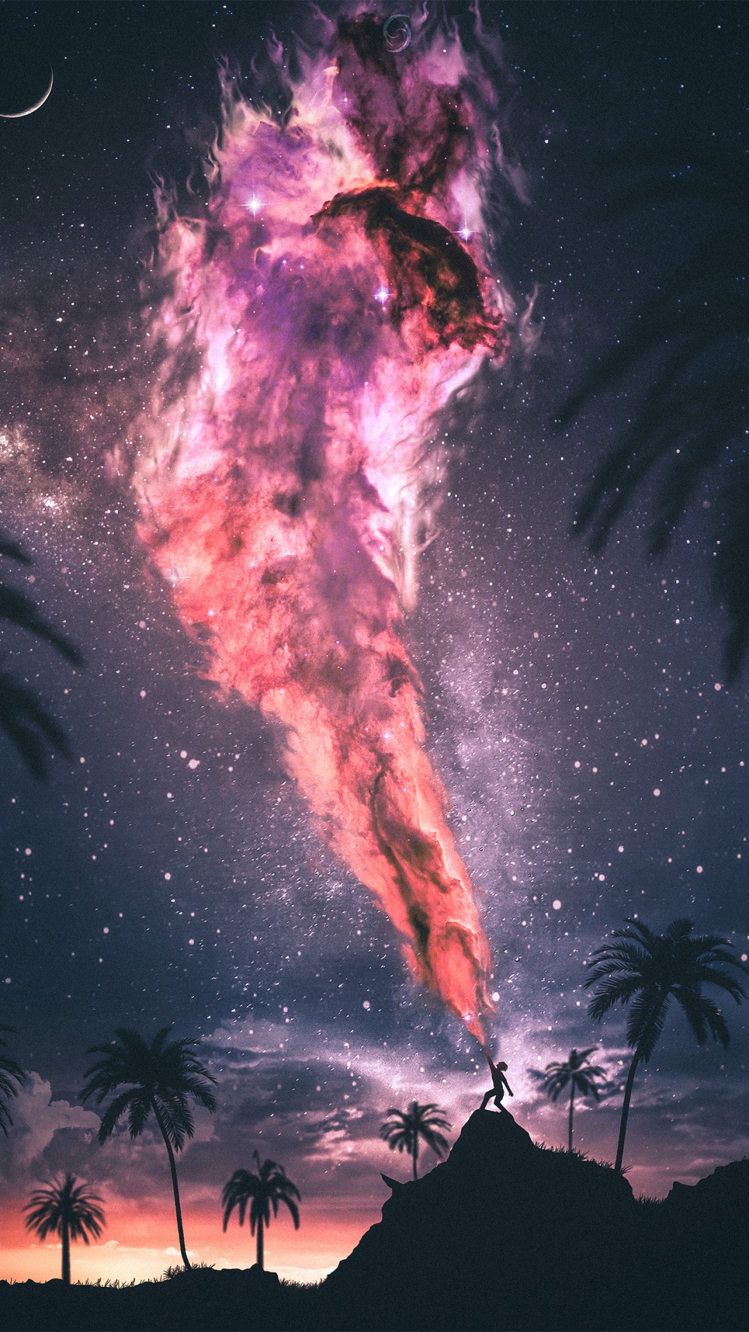 Feu D'artifice Pendant la Nuit. Wallpaper in 1080x1920 Resolution