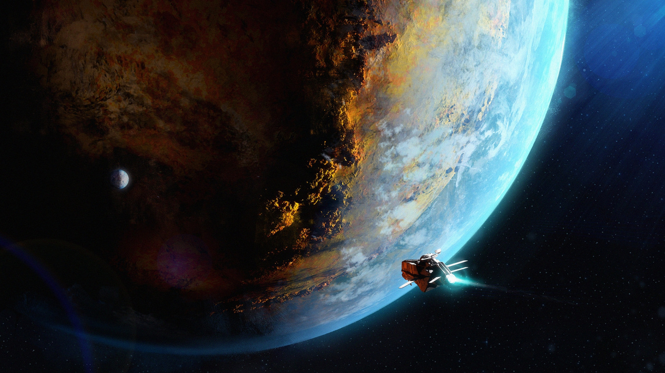 L'art Numérique, Art, Artiste, Atmosphère, Objet Astronomique. Wallpaper in 1366x768 Resolution