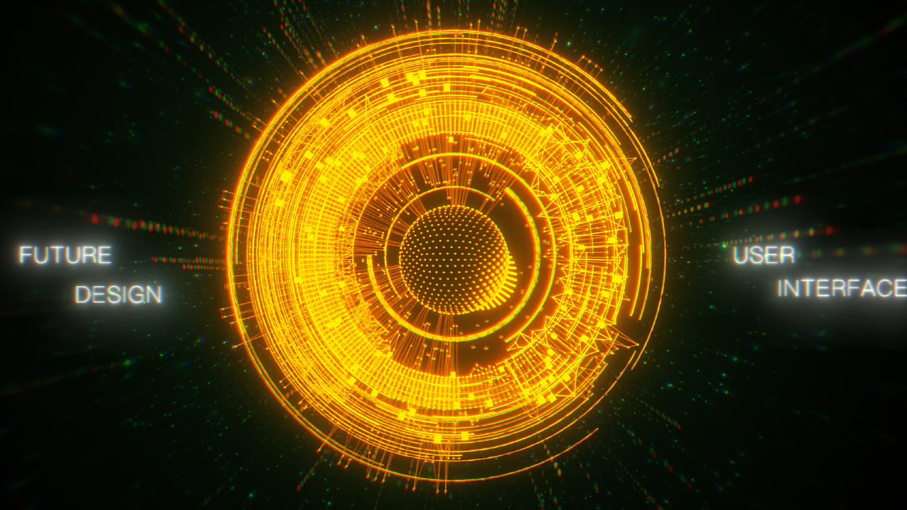 Yellow and Black Round Lights. Wallpaper in 1280x720 Resolution