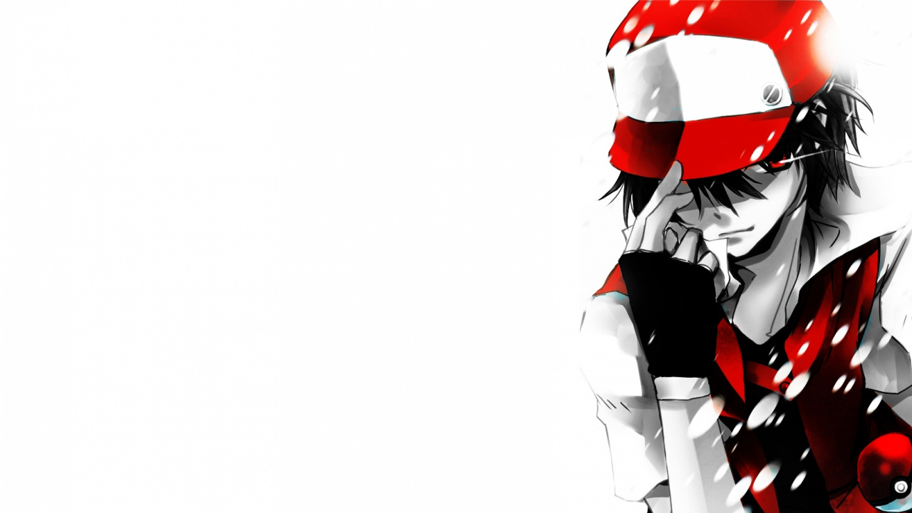 Rojo, Ash Ketchum, Pokémon HeartGold y SoulSilver, Ilustración, Personaje de Ficción. Wallpaper in 1280x720 Resolution