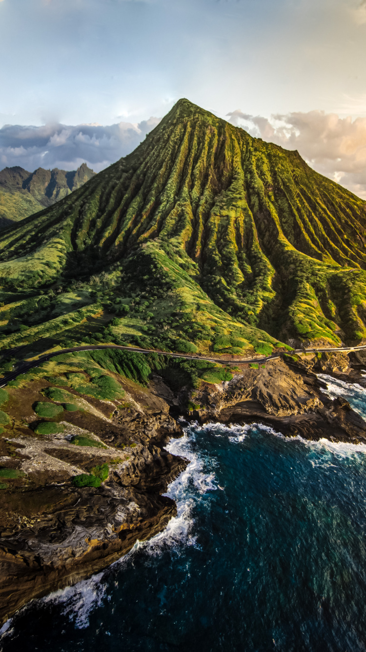Nature, Cloud, Water, Mountain, Natural Landscape. Wallpaper in 750x1334 Resolution