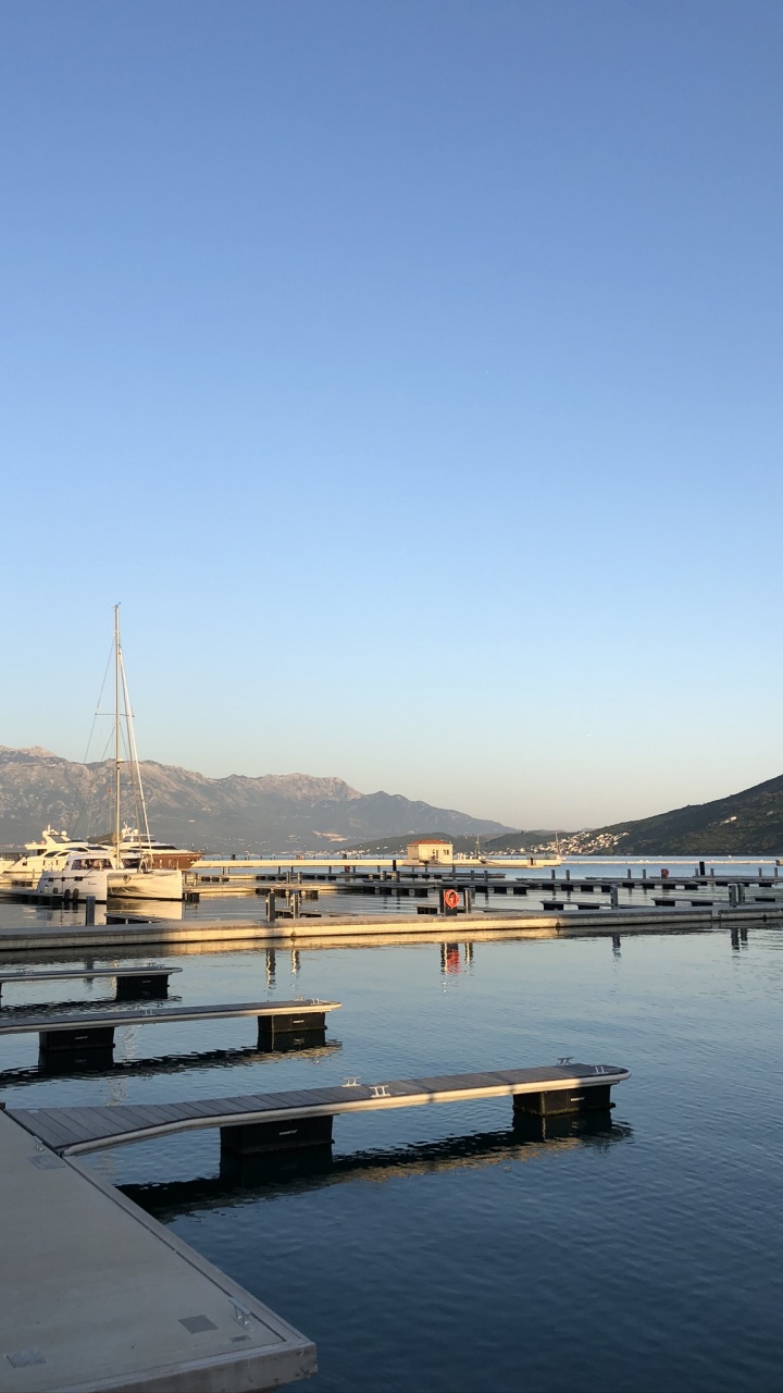 Ferry, Water, Mountain Range, Hill, Reflection. Wallpaper in 720x1280 Resolution