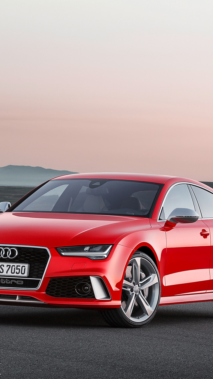 Roter Audi a 4 an Einem Sonnigen Tag. Wallpaper in 720x1280 Resolution