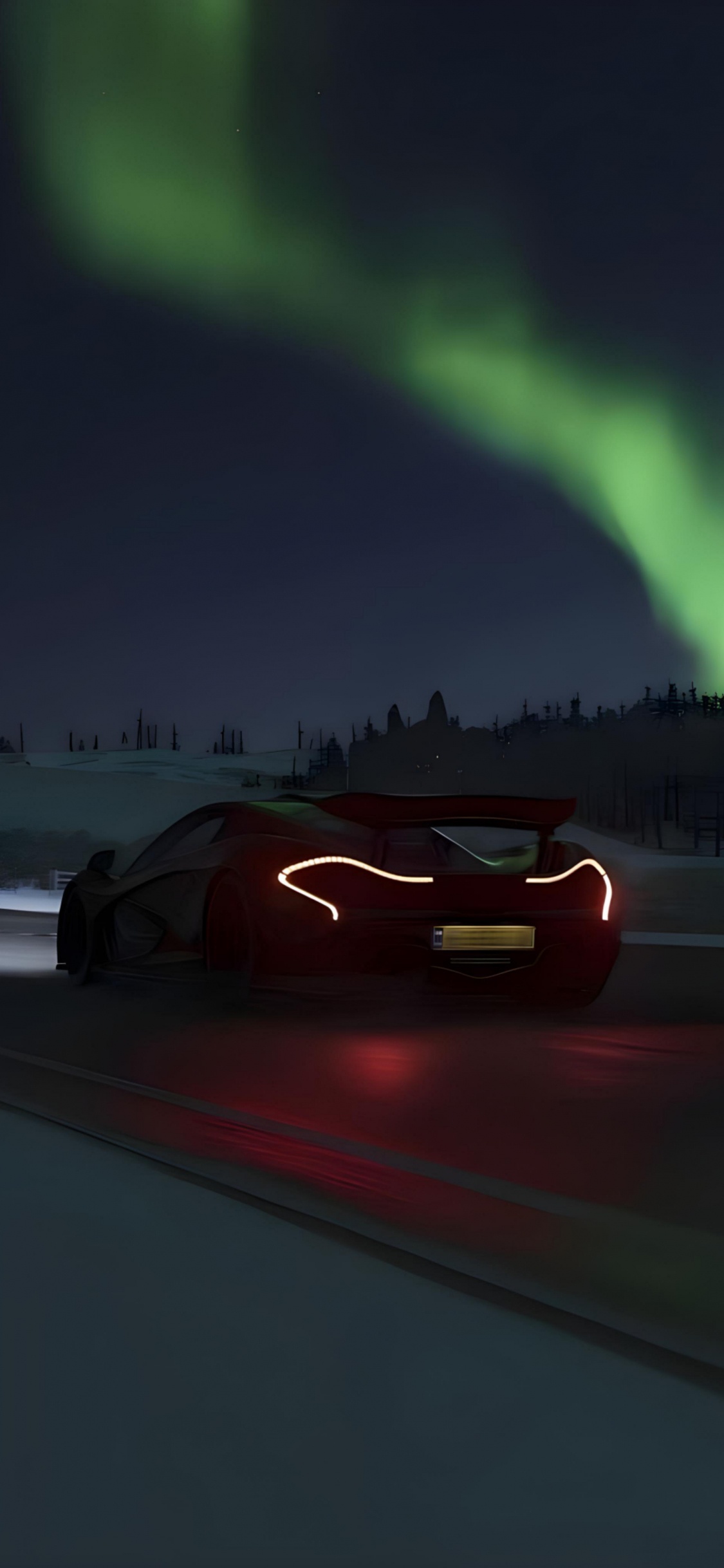 Aurora Boreal Mclaren, Deportivo, Mclaren Automotive, Coche, Mclaren. Wallpaper in 1125x2436 Resolution