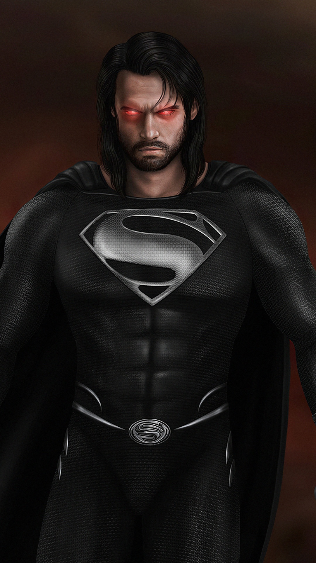 Frau im Schwarz-grauen Langarmkleid. Wallpaper in 1080x1920 Resolution