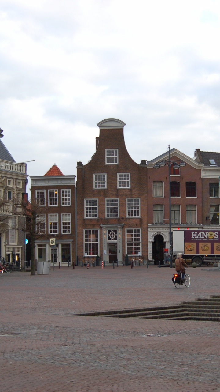 Bâtiment en Béton Brun Près Des Arbres Nus Pendant la Journée. Wallpaper in 720x1280 Resolution