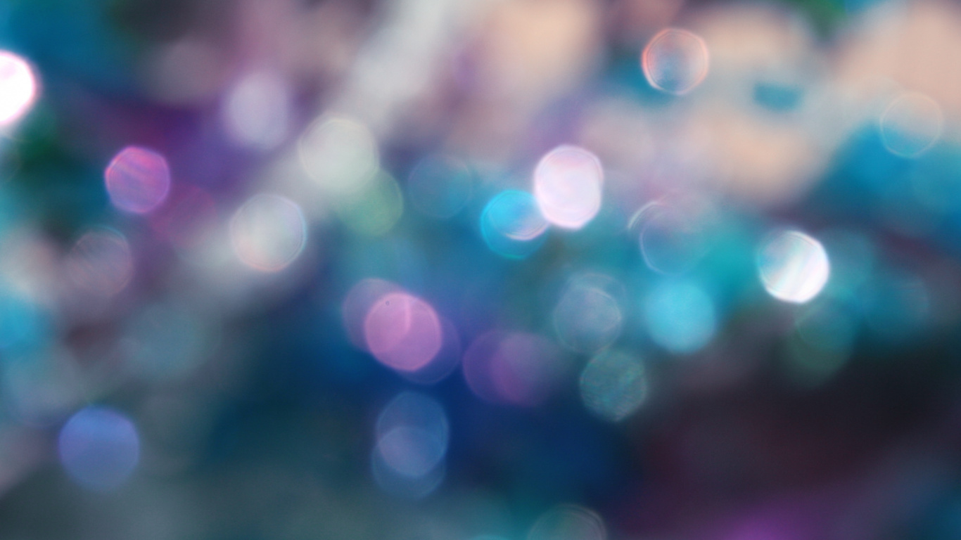 Grüne Und Weiße Bokeh-Lichter. Wallpaper in 1366x768 Resolution