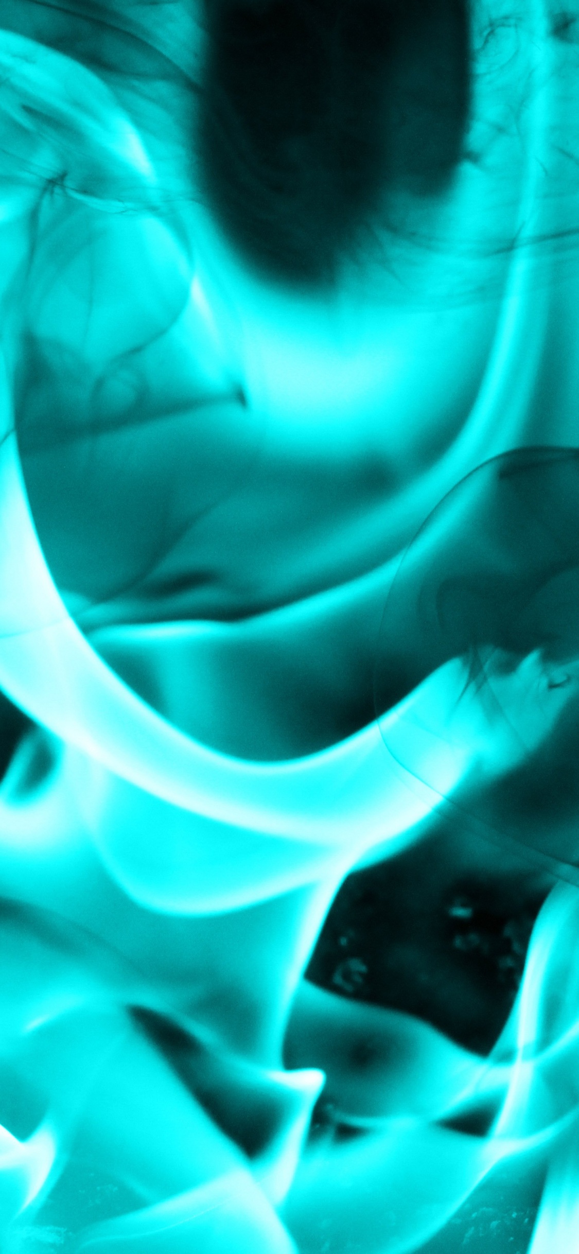 Illustration de Fumée Bleue et Blanche. Wallpaper in 1125x2436 Resolution