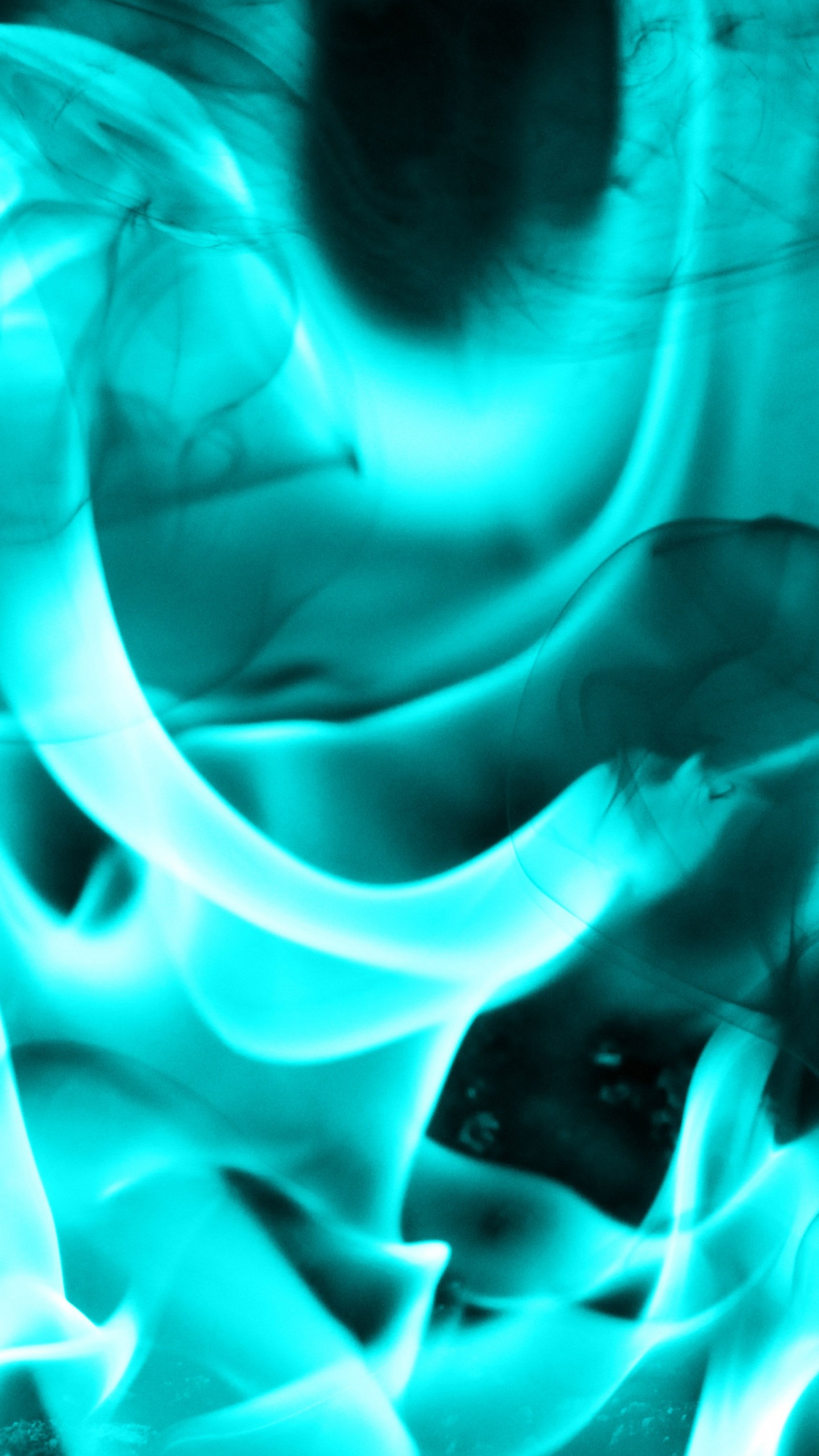 火焰, 绿色的, 水上, 电蓝色的, Azure 壁纸 1440x2560 允许