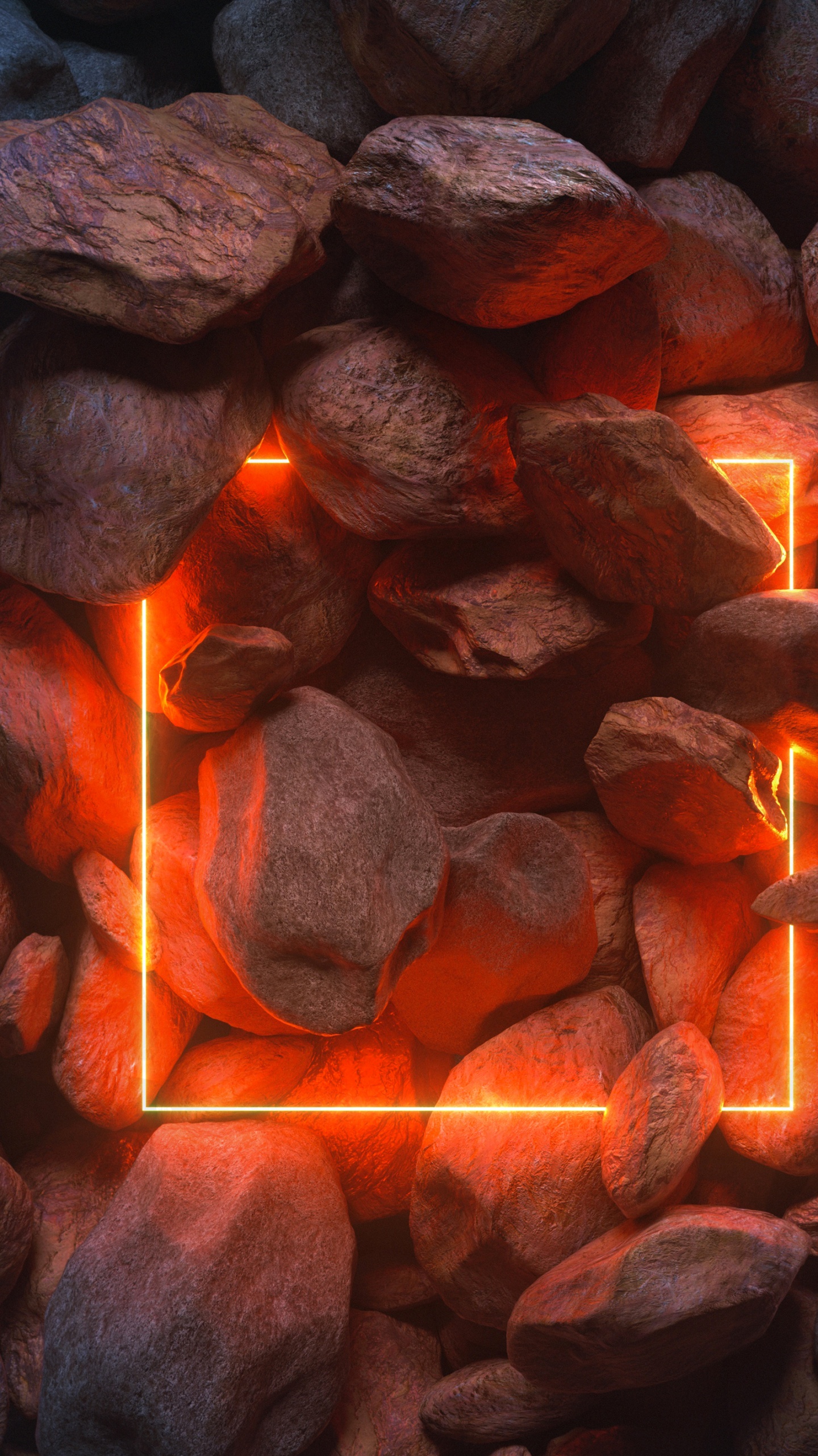 IOS, Smartphone, Apple, Orange, Flamme. Wallpaper in 1440x2560 Resolution