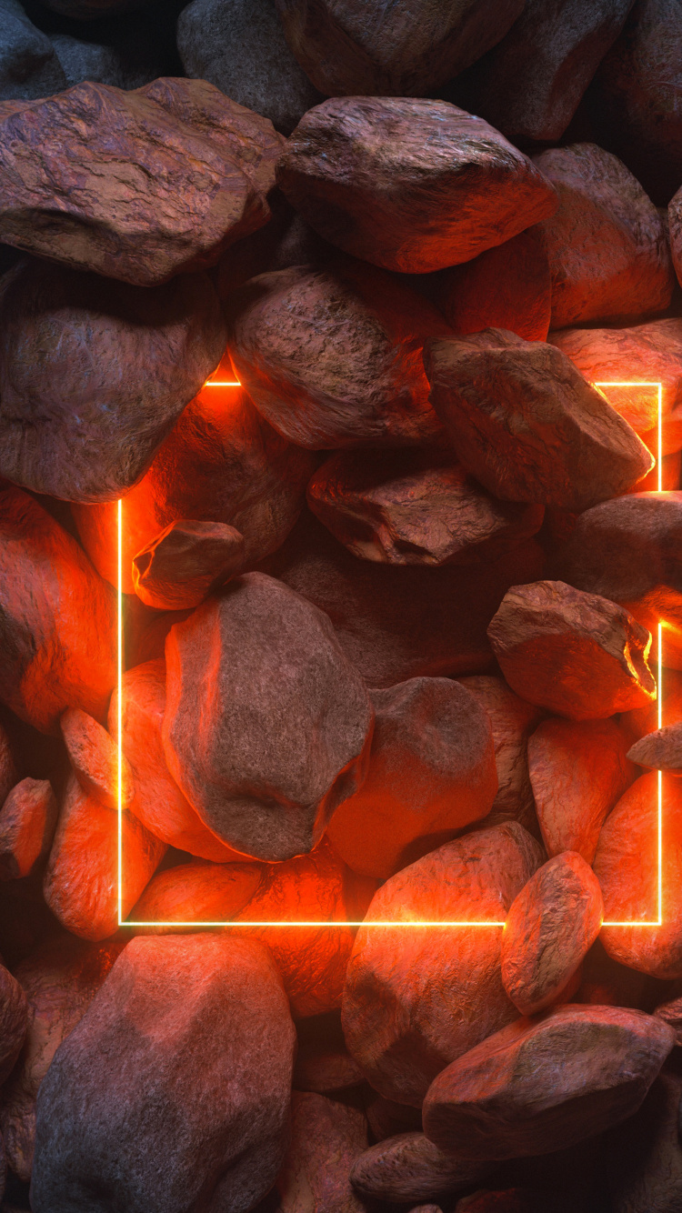 IOS, Smartphone, Apple, Orange, Flamme. Wallpaper in 750x1334 Resolution