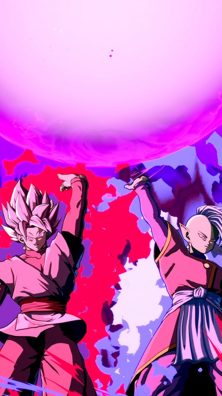 悟空, Zamasu, 超级赛亚人, 卡通, 品红色 壁纸 750x1334 允许