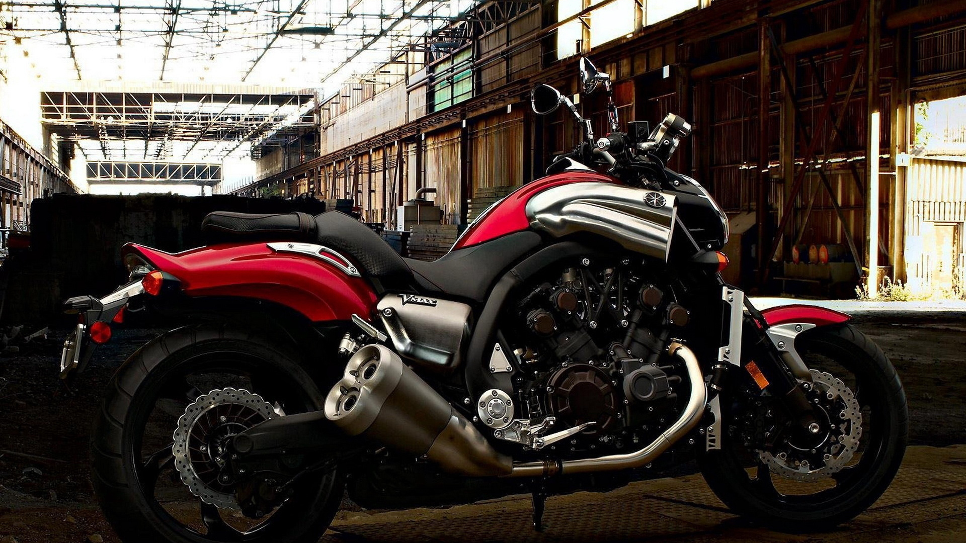 Black and Red Sports Bike. Wallpaper in 1920x1080 Resolution