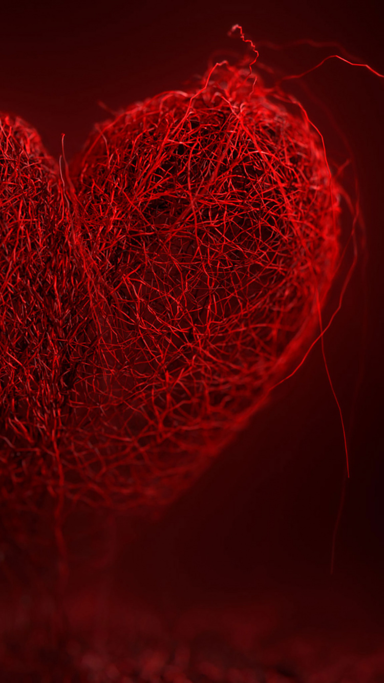 le Jour de Valentines, Red, Cœur, Amour, Organe. Wallpaper in 750x1334 Resolution