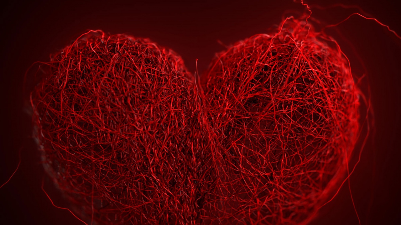 el Día de San Valentín, Rojo, Coraz, Amor, Organo. Wallpaper in 1280x720 Resolution