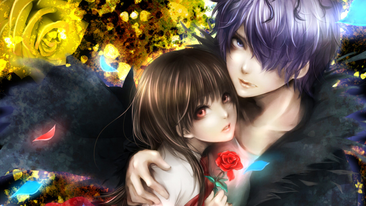 Mädchen im Weißen Und Roten Blumenkleid, Das Auf Gelben Blumen Liegt. Wallpaper in 1280x720 Resolution