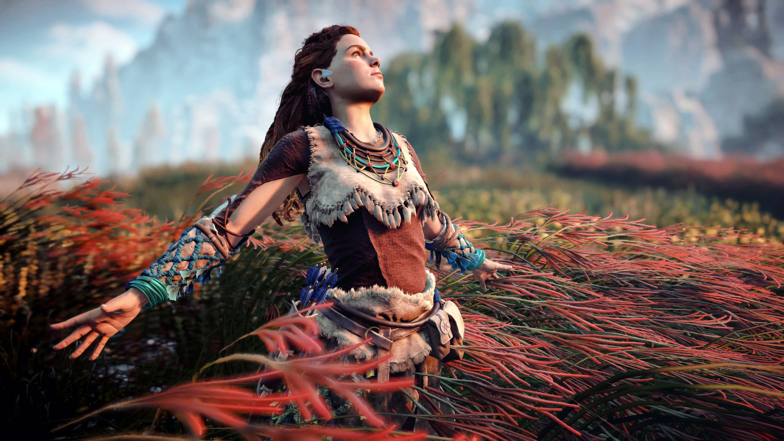 Horizon Zero Dawn, Playstation 4, Beauty, Fashion, Grass. Wallpaper in 2560x1440 Resolution