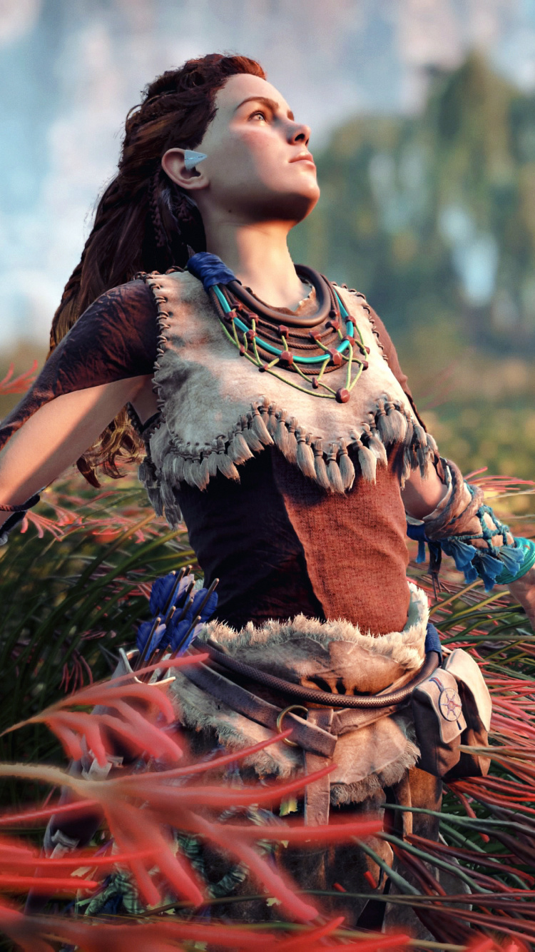 Horizon Zero Dawn, Playstation 4, Beauty, Fashion, Grass. Wallpaper in 750x1334 Resolution