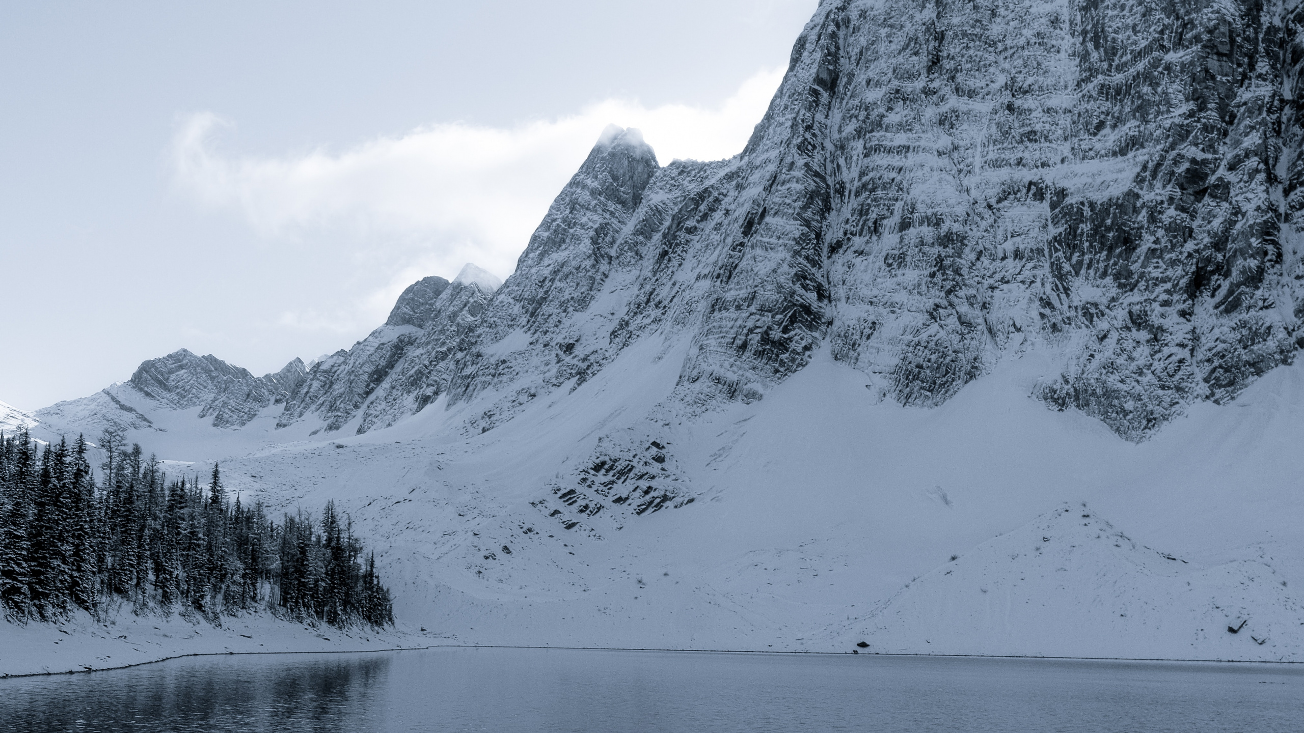 Neige, Les Reliefs Montagneux, le Relief Glaciaire, Hiver, Eau. Wallpaper in 2560x1440 Resolution