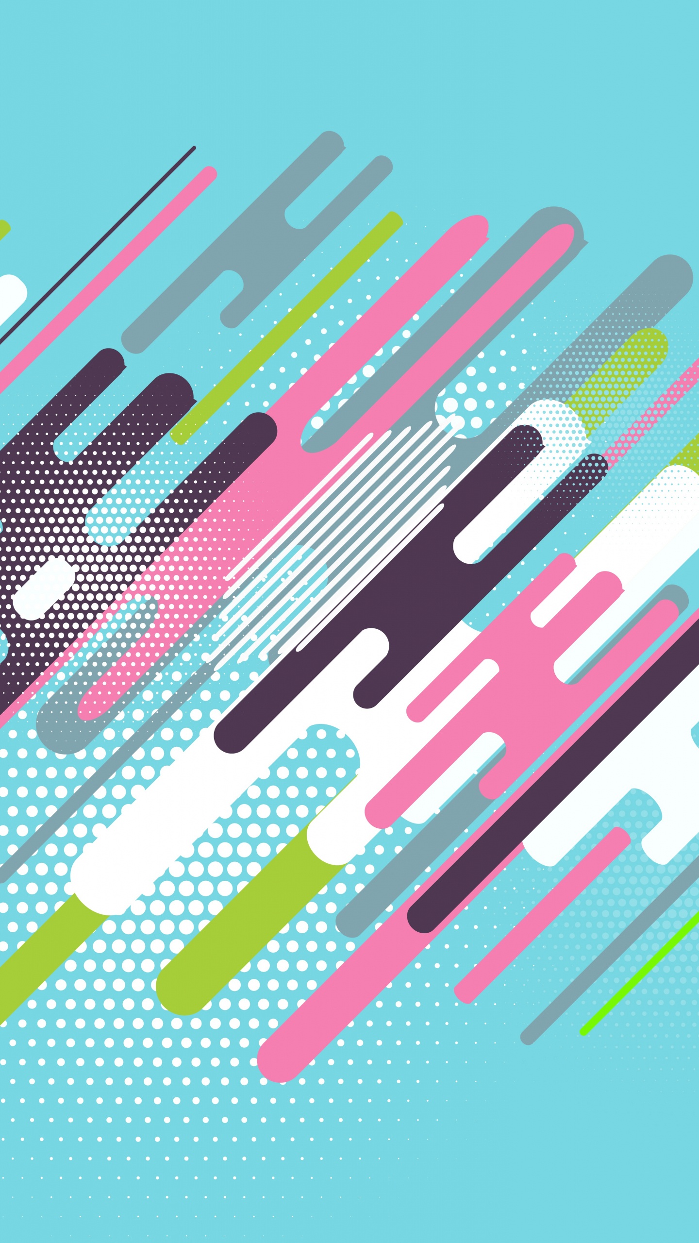 Pink and White Hearts Illustration. Wallpaper in 1440x2560 Resolution