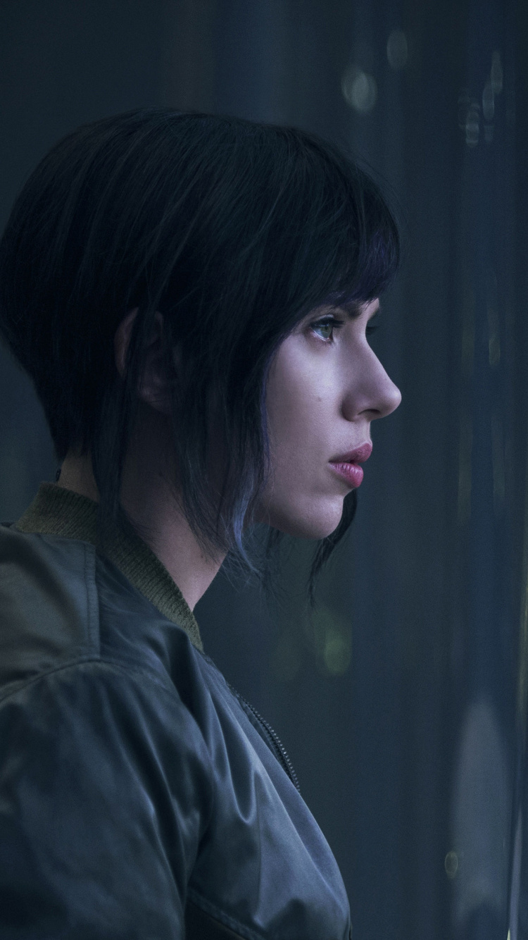 Woman in Black Jacket Looking at The Glass. Wallpaper in 750x1334 Resolution