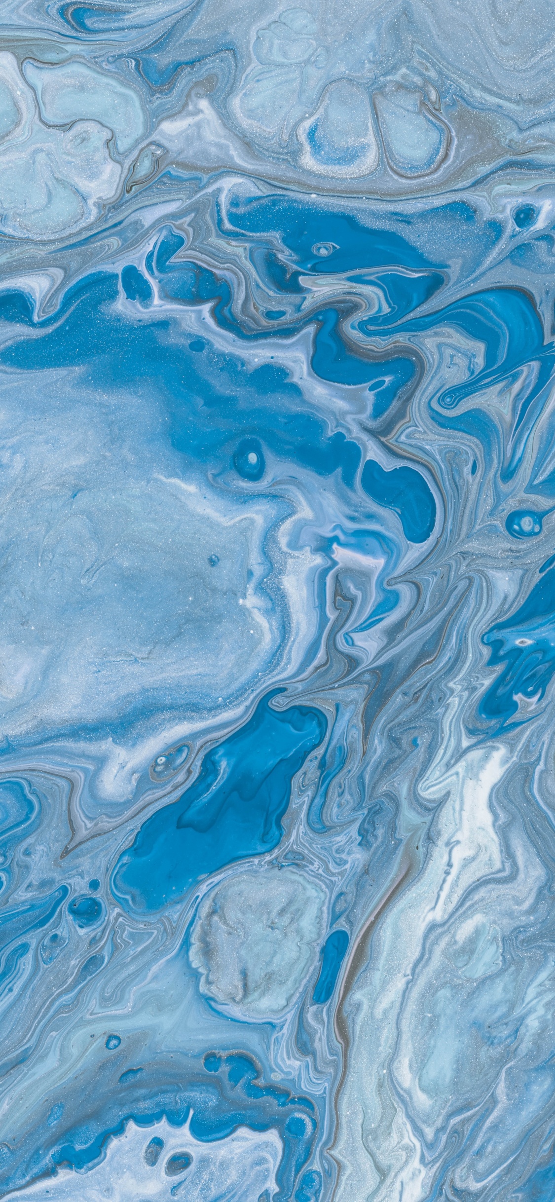 Pintura Abstracta Azul y Marrón. Wallpaper in 1125x2436 Resolution