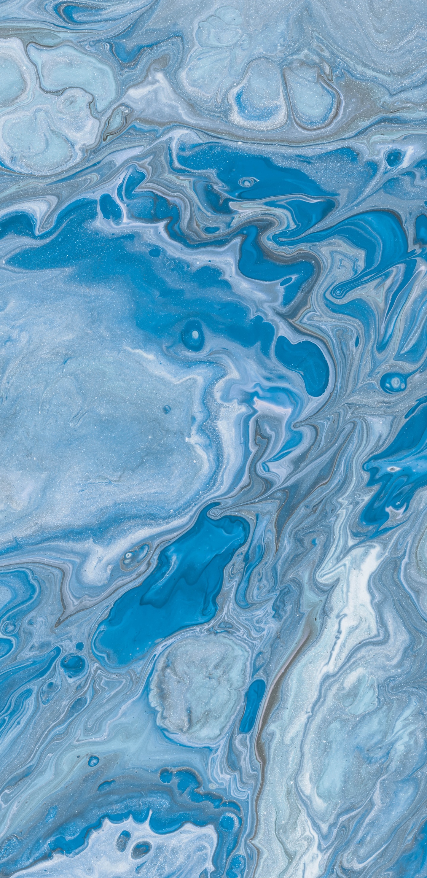 Pintura Abstracta Azul y Marrón. Wallpaper in 1440x2960 Resolution