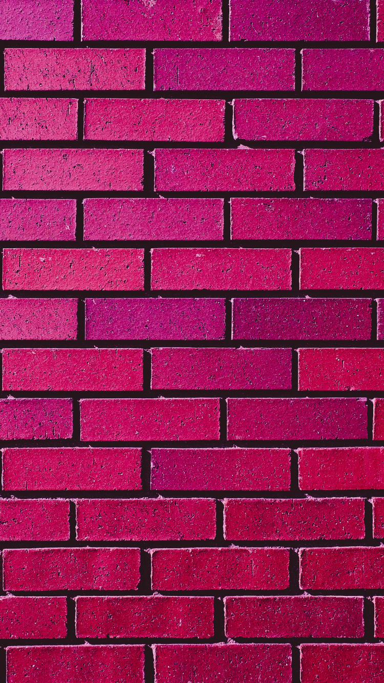 Red and Black Brick Wall. Wallpaper in 750x1334 Resolution
