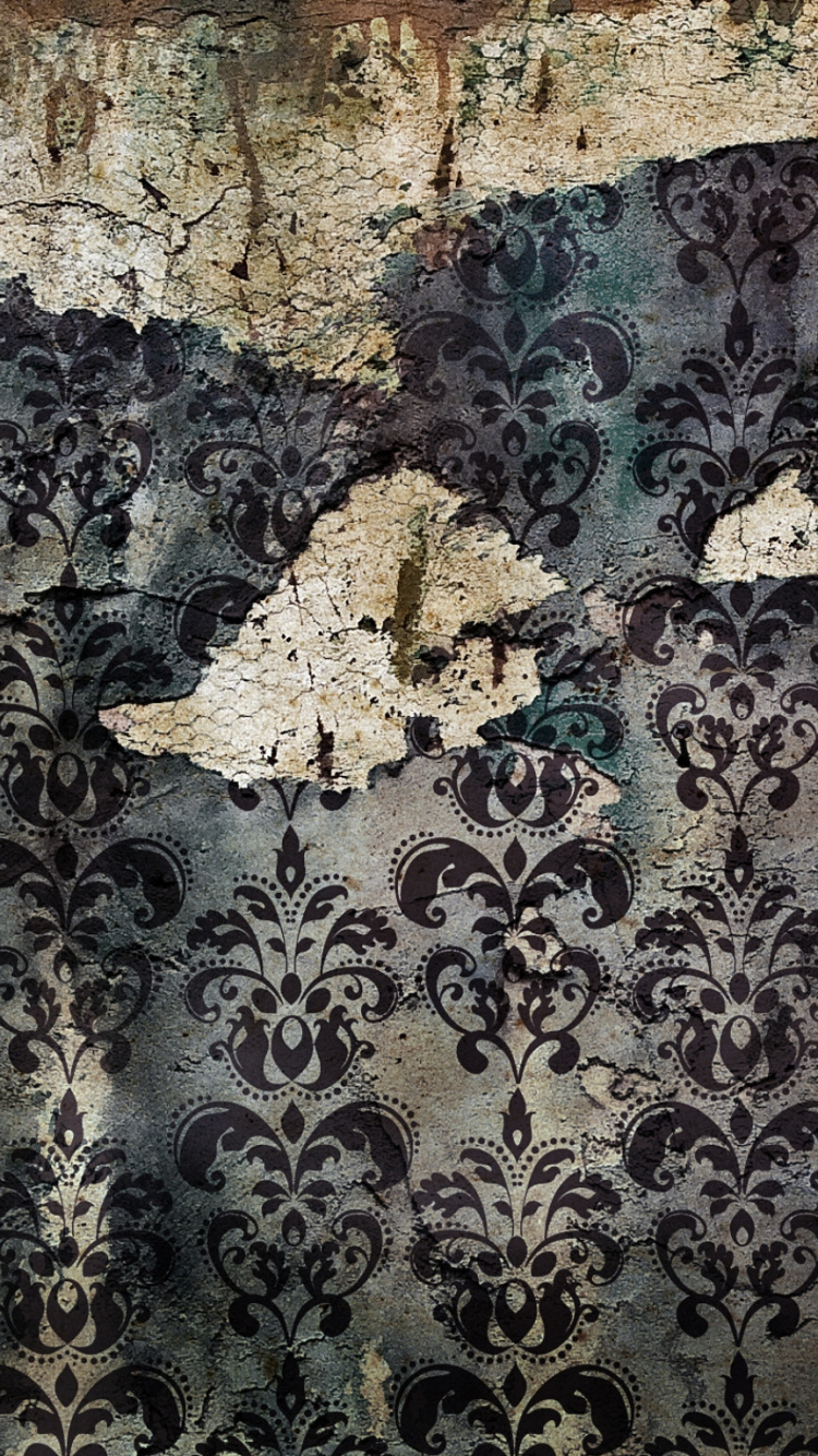 Textile Floral Blanc et Bleu. Wallpaper in 750x1334 Resolution