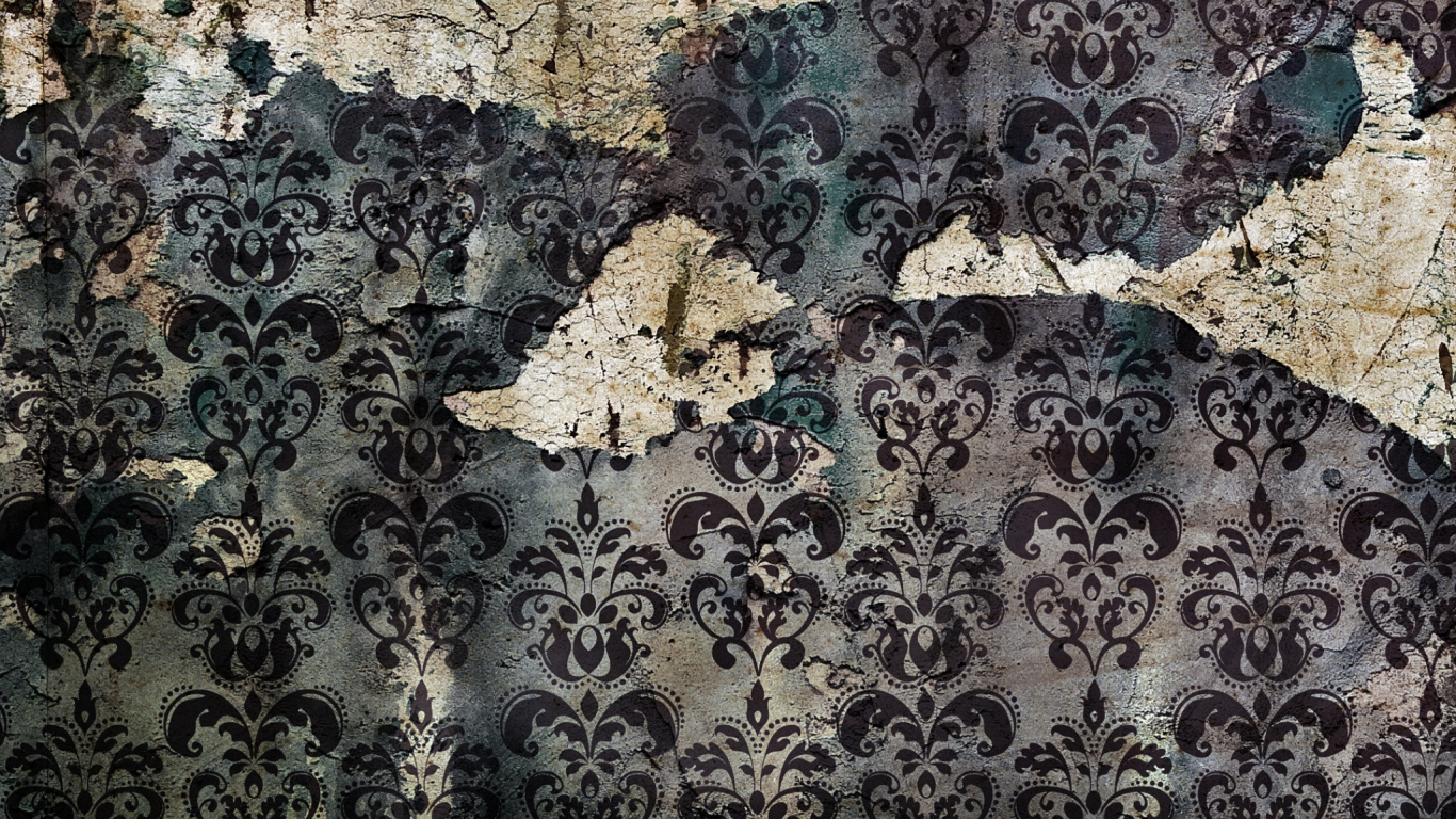 Weißes Und Blaues Florales Textil. Wallpaper in 1366x768 Resolution