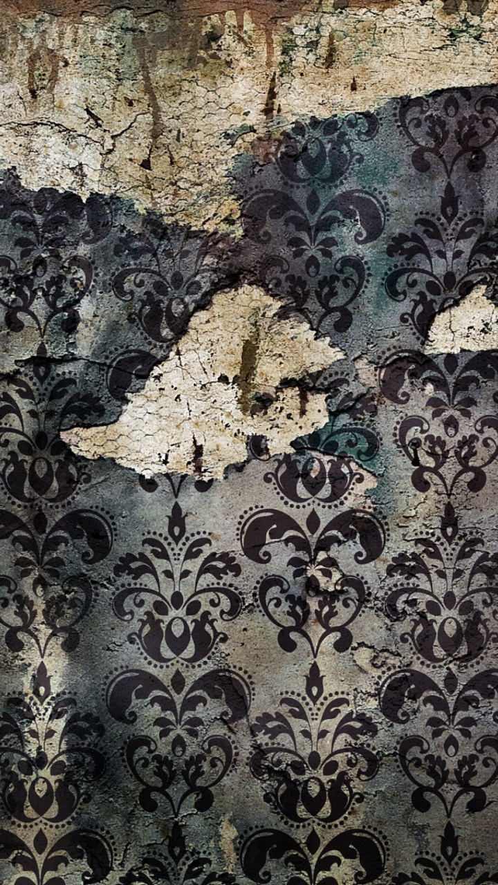 Weißes Und Blaues Florales Textil. Wallpaper in 720x1280 Resolution