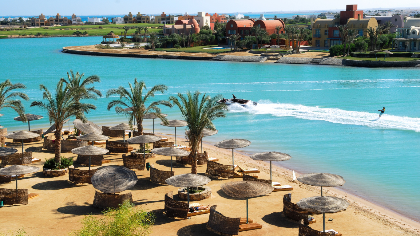 Aerial View of Beach During Daytime. Wallpaper in 1366x768 Resolution
