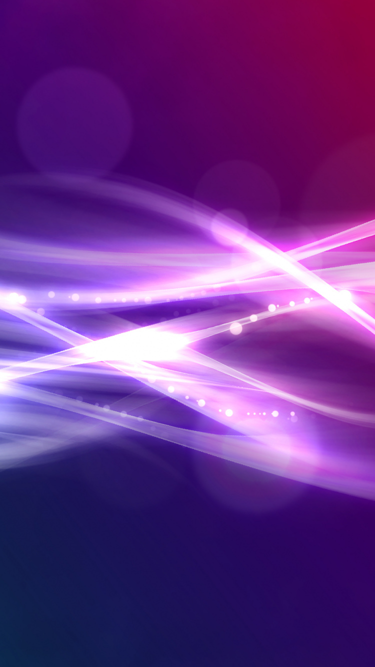 Purple and White Light Streaks. Wallpaper in 750x1334 Resolution