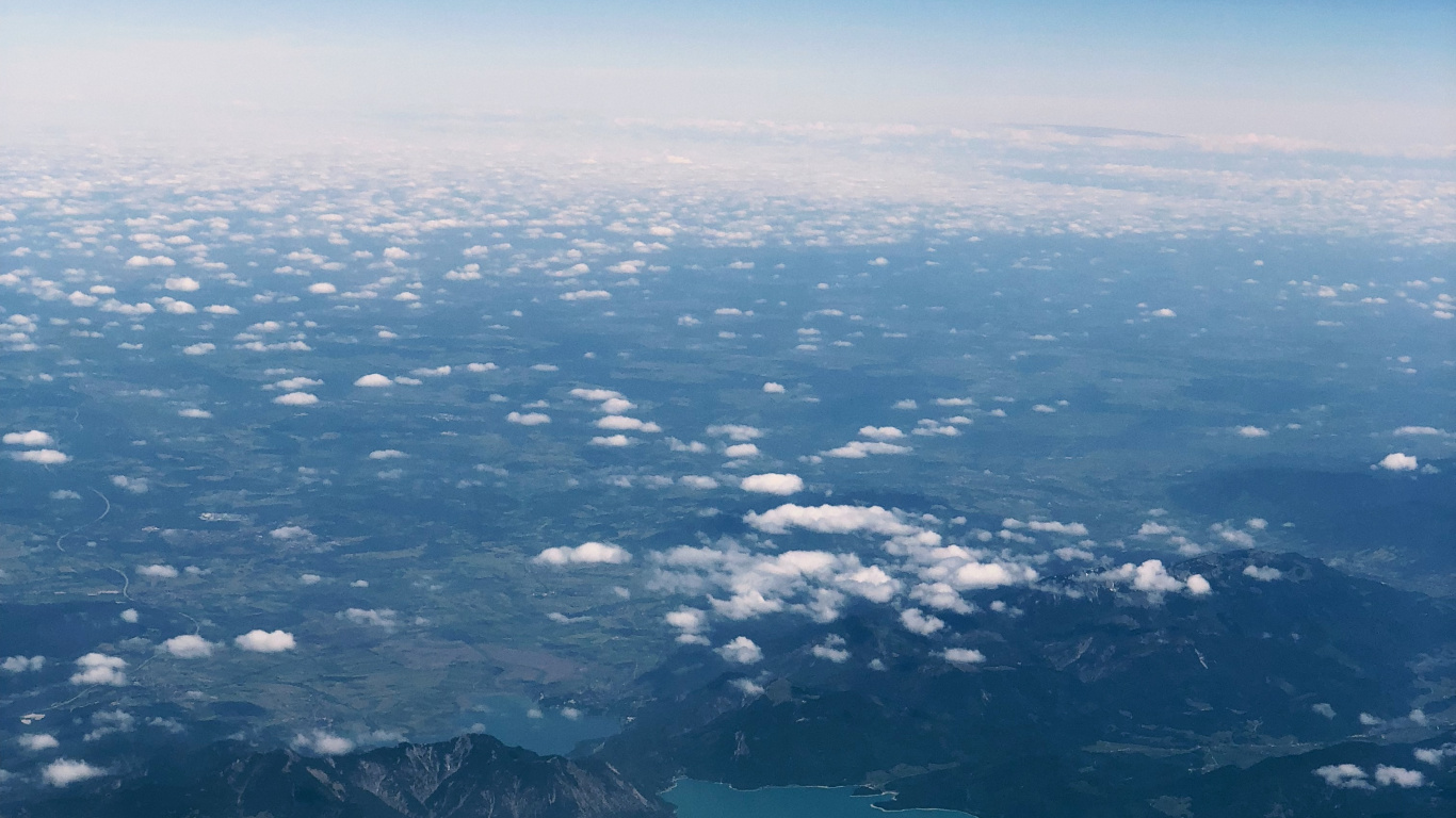 Flugreise, Erde, Birds Eye View, Atmosphäre, Horizont. Wallpaper in 1366x768 Resolution